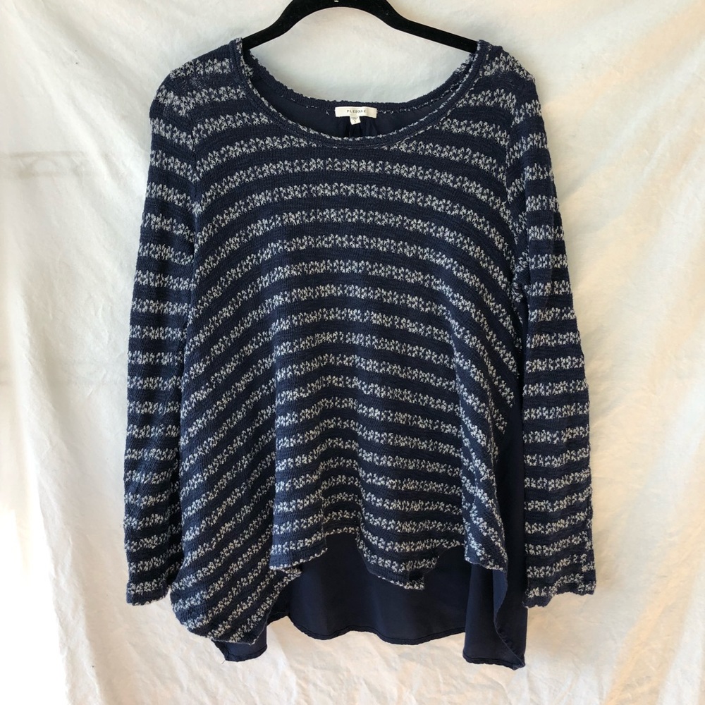 Pleione | knit | blue | marl | small | striped
